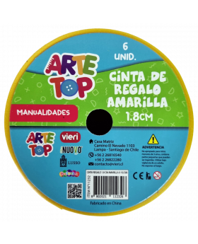 CINTA REGALO 1.8CM AMARILLO /300