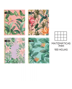 CUADERNO UNIV TAPA DURA ROMANTIC 7MM 100H /48