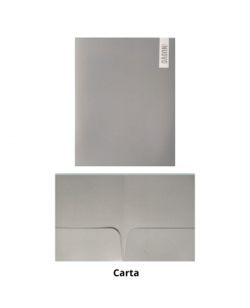 CARPETA CARTA 2 BOLSILLOS GRIS NUOVO/200