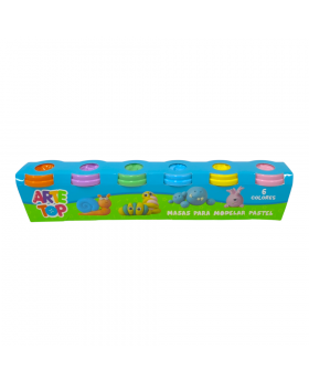 MASA PARA MODELAR SET 6 COLORES PASTEL /36