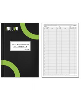 LIBRO REGISTRO ASISTENCIA 30 HJS NUOVO/100