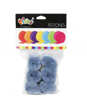 FESTON AZUL SET6U /120