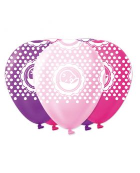GLOBOS ESTAM. PRINT BABY SHOWER 7 R12 25UN/100