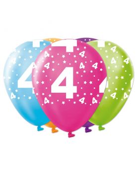GLOBOS ESTAM. PRINT CUMPLE 4 R12 25UN/100