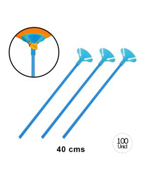 VARILLA PARA GLOBO COLOR CELESTE SET100U /50