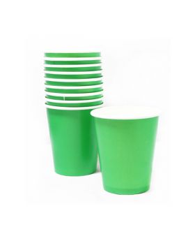 SET 10 VASOS PAPEL VERDE/100