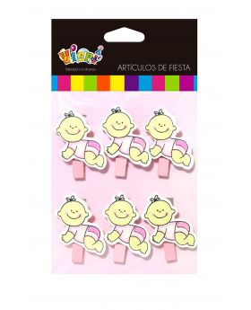 RECUERDO BABY SHOWER ROSADO BABY SET6U /360