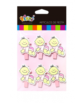 RECUERDO BABY SHOWER ROSADO BABY SET6U /360
