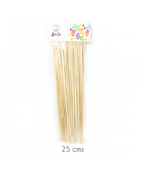 SET BROCHETAS 3MM BAMBOO 25CM /100