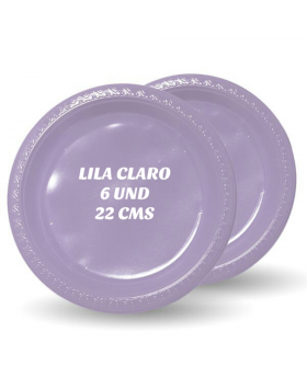 SET 6 PLATOS LILA CLARO/100