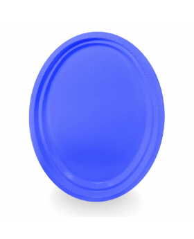 PLATO SNACK AZUL PLASTICO