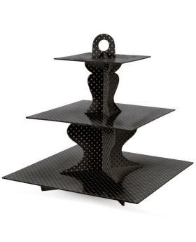 STANDCAKE NEGRO CUAD3 PISOS /50