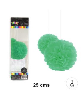 ST 2 FLORES COLG. 25CM TURQUESA/240