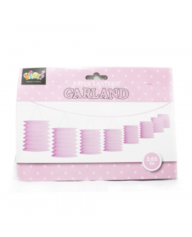 GUIRNALDA CON LAMPARAS 3,65 MTS ROSADO/120