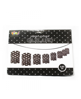 GUIRNALDA LAMPARAS POLKA NEGRA/120