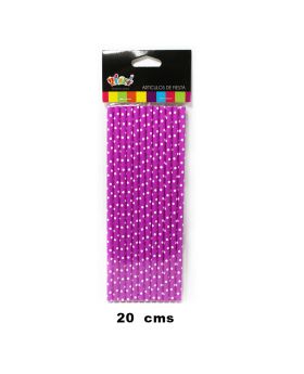 ST 12 BOMBILLAS P. POLKA LILA/300
