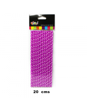 ST 12 BOMBILLAS P. POLKA LILA/300