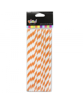 SET 12 BOMBILLAS PAPEL LINEAL NARANJA/300