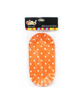 COMPLETEROS CARTON POLKA NARANJO SET10U /100