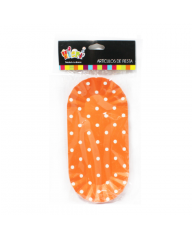 COMPLETEROS CARTON POLKA NARANJO SET10U /100