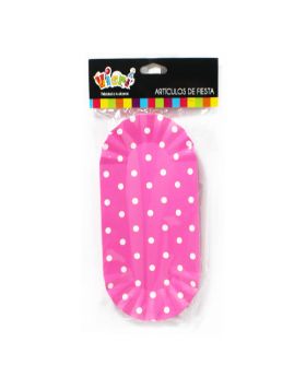 COMPLETEROS CARTON POLKA ROSADO SET10U /100