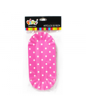 COMPLETEROS CARTON POLKA ROSADO SET10U /100