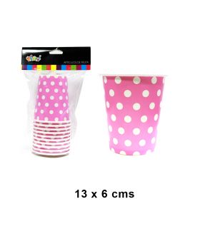 ST VASOS POLKA ROSADO/100