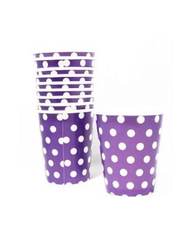 VASO GRANDE POLKA MORADO SET10U /120