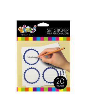 SET 20 STICKER AZUL/240