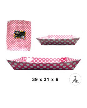 ST BANDEJA POLKA ROSADO/100