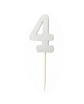 NUMEROS CON GLITTER #4/200