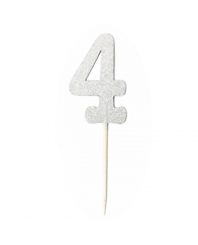 NUMEROS CON GLITTER #4/200