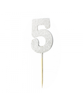 NUMEROS CON GLITTER #5/200