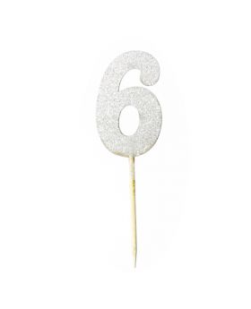 NUMEROS CON GLITTER #6/200