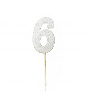 NUMEROS CON GLITTER #6/200