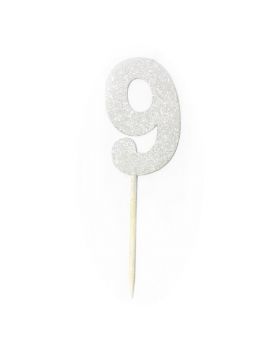 NUMEROS CON GLITTER #9/200