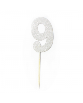 NUMEROS CON GLITTER #9/200