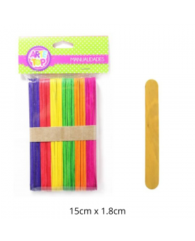 PALO HELADO JUMBO COLOR 150x18MM SET50U /100