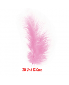 ST 20 PLUMAS 12CMS ROSADO /300