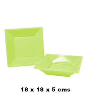 PLATO CUAD PLAS 18*18 CMS PIST*6/100