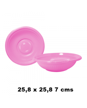 PLATO RED PLAS 25,8 CMS ROS OSCU/100