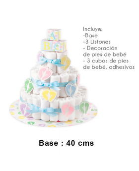 SET DECORACION TORTA DE PAÑALES/96