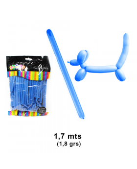 GLOBOS LISOS FIGURA AZUL 1,7m 50UN/100