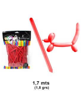 GLOBOS LISOS FIGURA ROJO 25UN/200