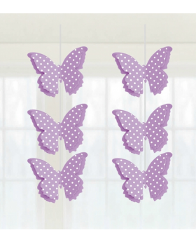 MARIPOSA DE PAPEL X6 PCS LILA CLARO/216