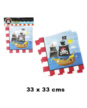 SERVILLETAS PIRATAS * 12 UNID /200