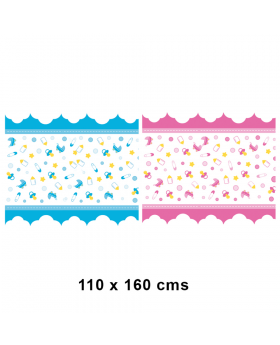 MANTEL 110*160CM BABY SHOWER CELESTE /100