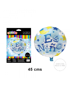GLOBOS HELIO ES NIÑO 45 cms/240
