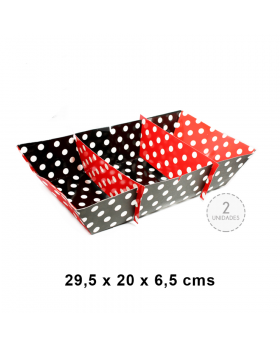 BANDEJA POLKA ROJO NEGRO/180