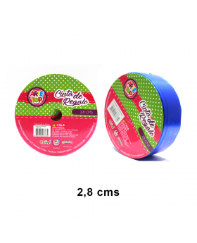 CINTA REGALO 2.8 CM AZUL/144
